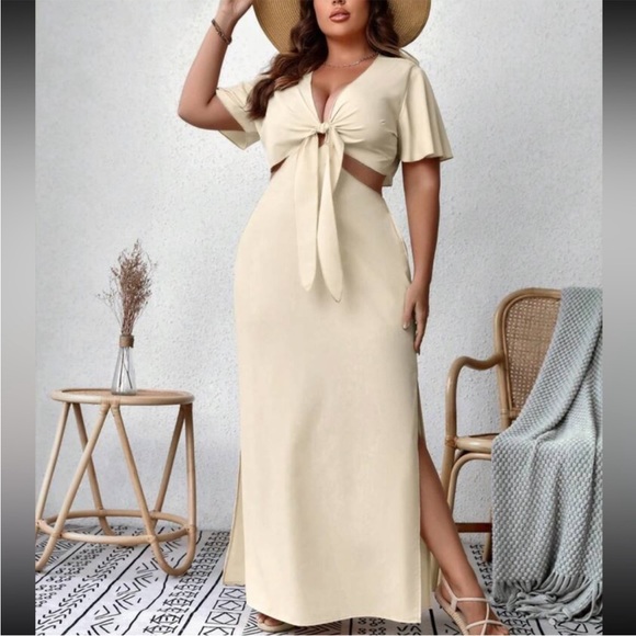 Boho cut out knot front maxi dress - Picture 10 of 10